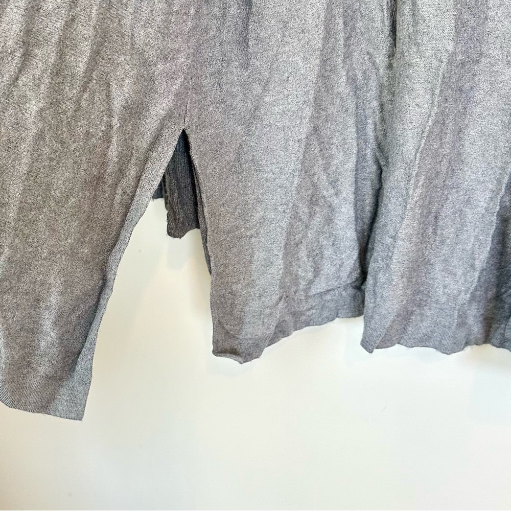 Roz & Ali Charcoal Gray Open Front Cardigan - Size: Large - Picture 5 of 6